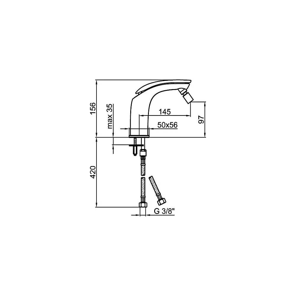 "Webert Bidet" maišytuvas "Aria" AI840102015083