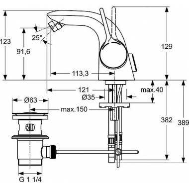 "Ideal Standard Bidet Melange" A4268AA