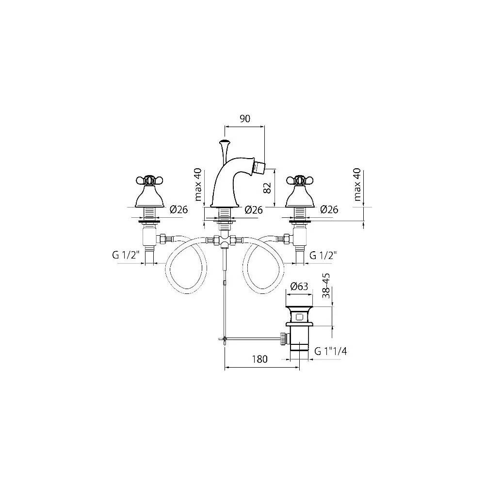 "Webert Bidet Ottocento" OT710202065