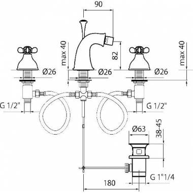 "Webert Bidet Ottocento" OT710202065