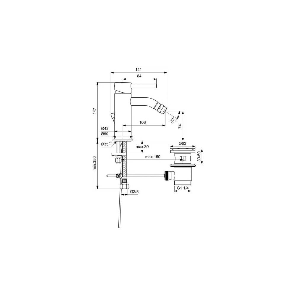 "Ideal Standard Bidet Ceraline BC197AA