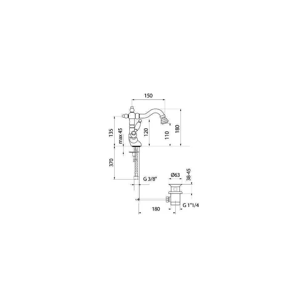 "Webert Bidet Dorian" DO710402015 chromas