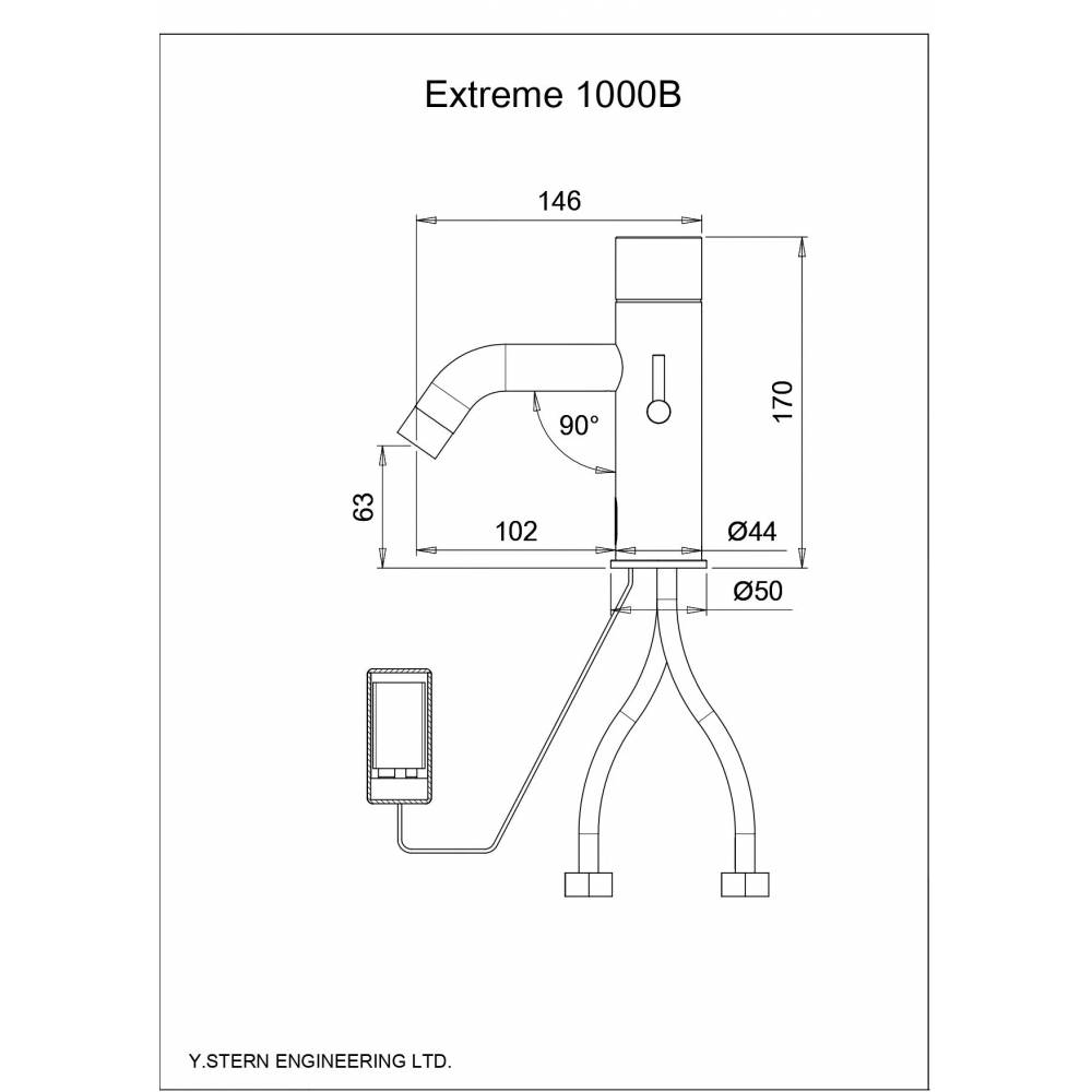 "Stern" keraminis plautuvės maišytuvas su jutikliu EXTREME1000B