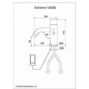 "Stern" keraminis plautuvės maišytuvas su jutikliu EXTREME1000B