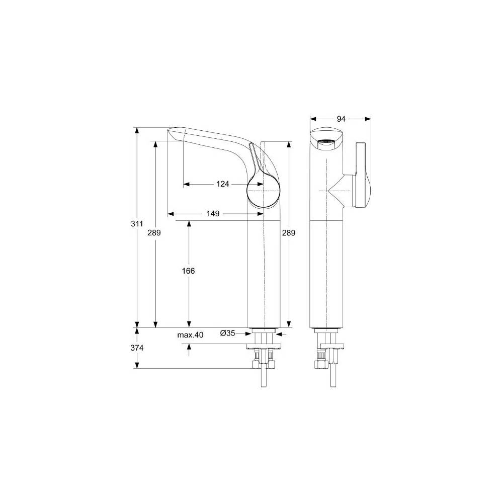 "Ideal Standard Melange A4266AA" praustuvo maišytuvas