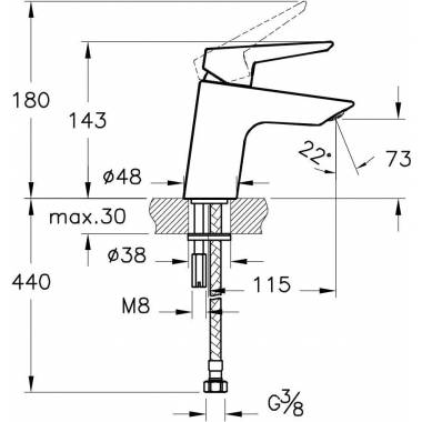 "VitrA" praustuvo maišytuvas Solid S