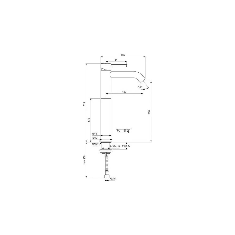 "Ideal Standard Ceraline BC269AA" praustuvo maišytuvas