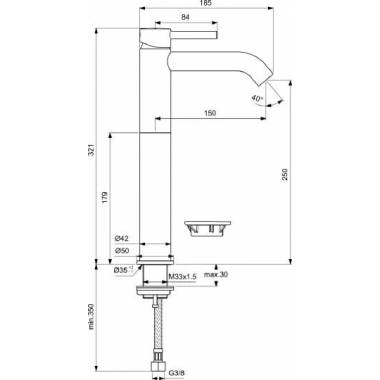 "Ideal Standard Ceraline BC269AA" praustuvo maišytuvas