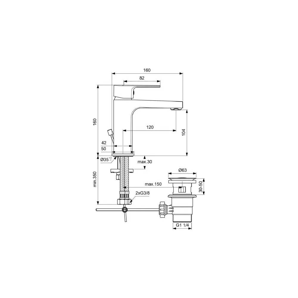 "Ideal Standard Esla BC224AA" praustuvo maišytuvas