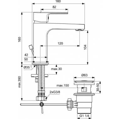 "Ideal Standard Esla BC224AA" praustuvo maišytuvas