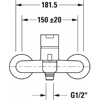 "Duravit" vonios-dušo maišytuvas B.2 B25230000010