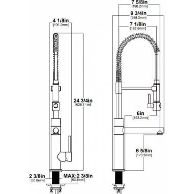 "Kraus" virtuvės maišytuvas "Artec Pro" KPF-1603CH