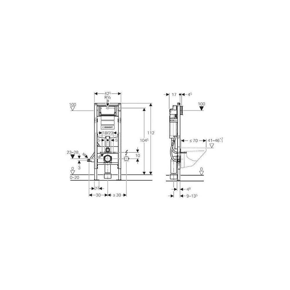 "Geberit Duofix UP 320" įmontuojamo klozeto rėmas 111.350.00.5