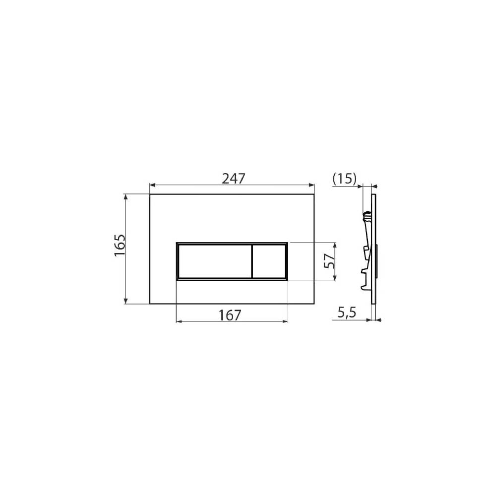 "AlcaPlast THIN" grindų įlajų rankenėlė M578