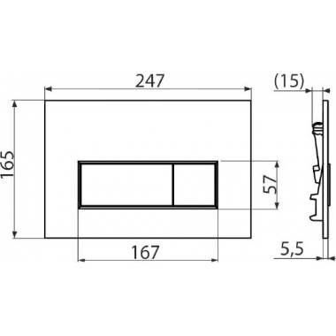 "AlcaPlast THIN" grindų įlajų rankenėlė M578