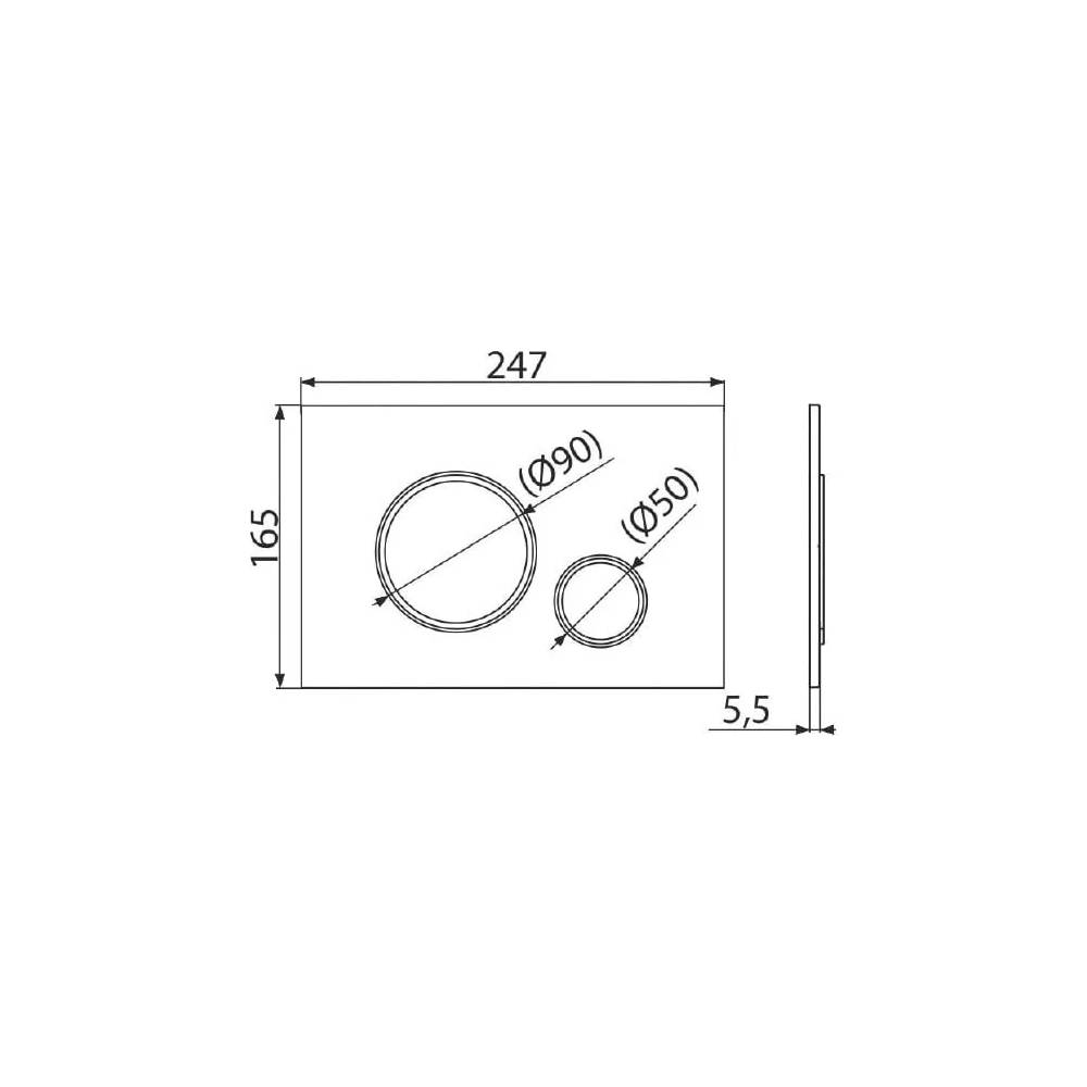 "AlcaPlast THIN" grindų nuleidimo rankenėlė M778