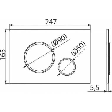 "AlcaPlast THIN" grindų nuleidimo rankenėlė M778