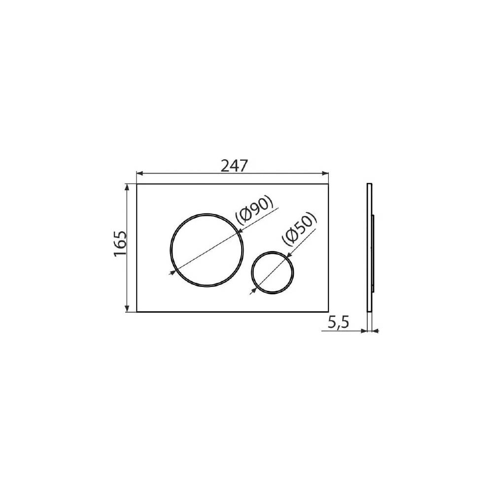 "AlcaPlast THIN" grindų įlajų rankenėlė M678