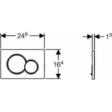 "Geberit" klozeto nuleidimo rankenėlė Sigma 01 115.770.DT.5