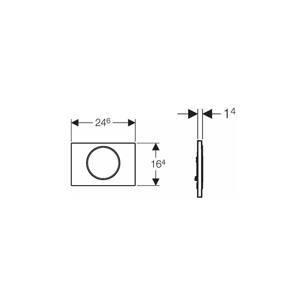 "Geberit" klozeto nuleidimo rankenėlė Sigma 10 115.758.KH.5