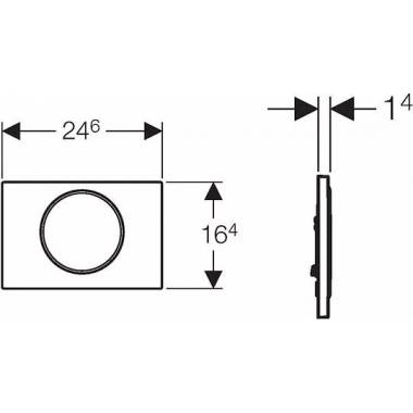 "Geberit" klozeto nuleidimo rankenėlė Sigma 10 115.758.KH.5