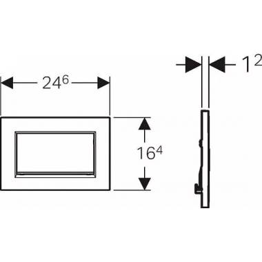 "Geberit" klozeto nuleidimo rankenėlė Sigma 30 115.893.KJ.1