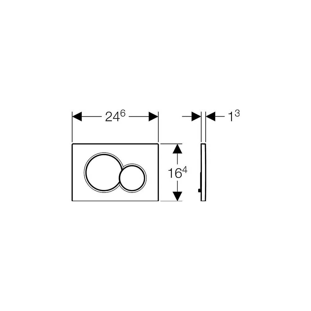 "Geberit" klozeto nuleidimo rankenėlė Sigma 01 115.770.21.5