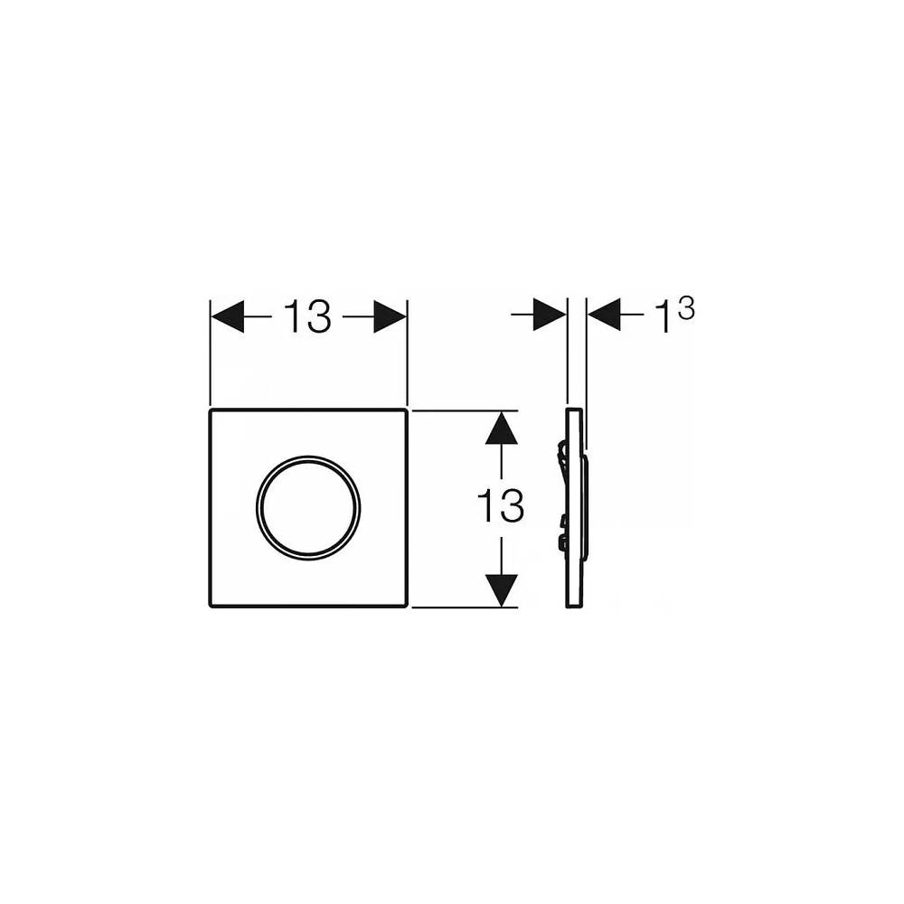 "Geberit" pneumatinis rankinis praplovimo mechanizmas Sigma 10 116.015.KJ.1