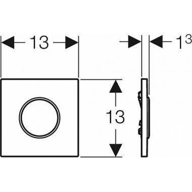 "Geberit" pneumatinis rankinis praplovimo mechanizmas Sigma 10 116.015.KJ.1