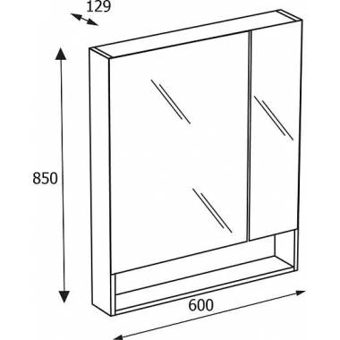 "Roca" veidrodinė spintelė "Gap 60