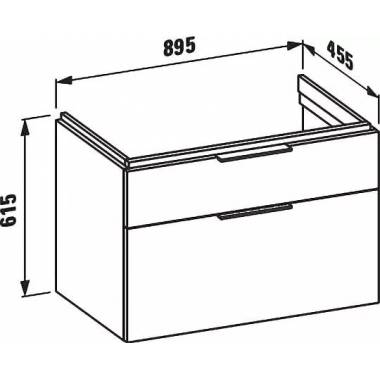 Laufen grindų spintelė Kartell 4.0760.2.033.631.1