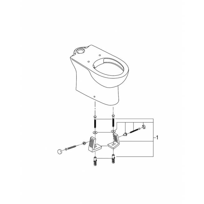 "Grohe" puodo dugnas BauCeramic, vertik. išėjimas 39429000