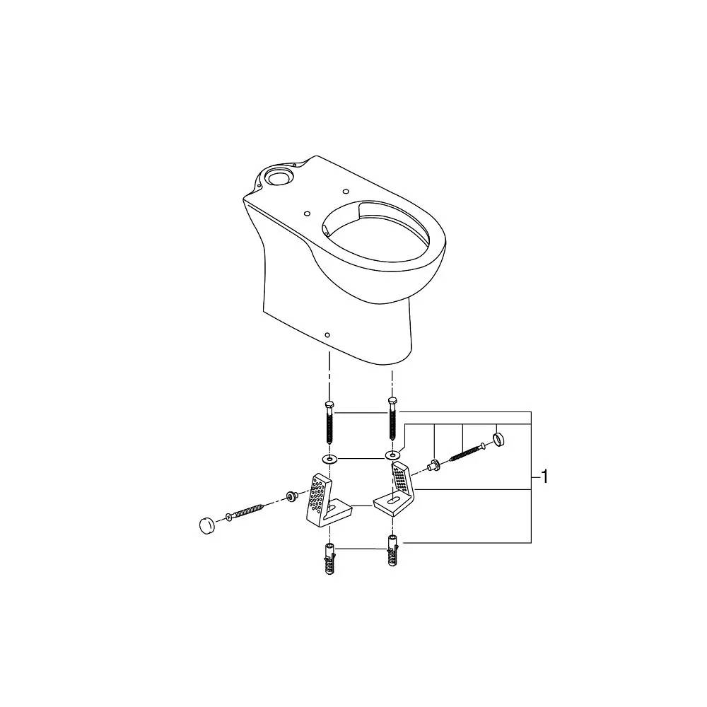 "Grohe" puodo dugnas BauCeramic, vertik. išėjimas 39429000