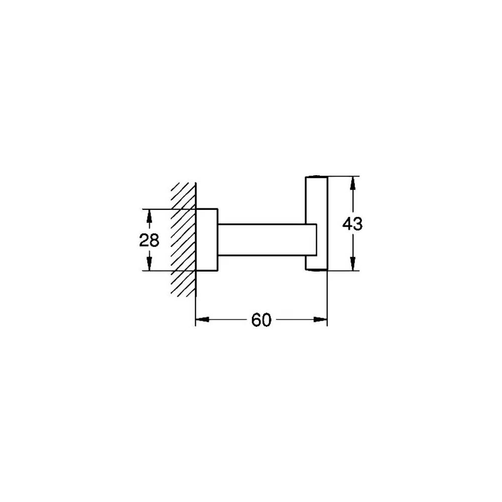 "Grohe āķis Essentials Cube" 40511001