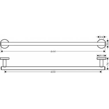 "Hansgrohe" rankšluosčių laikiklis "Logis Universal" 41716000