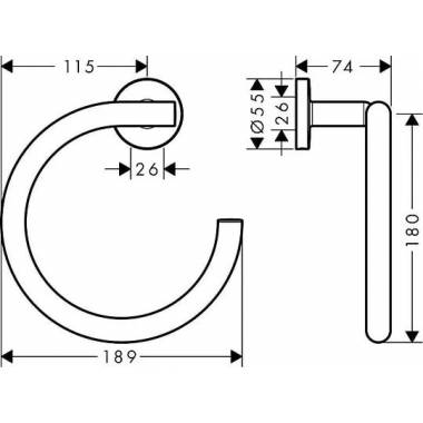 "Hansgrohe" rankšluosčių laikiklis "Logis Universal" 41724000