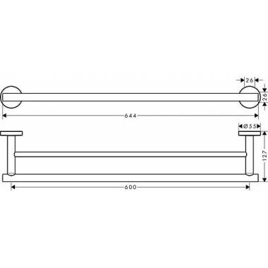 "Hansgrohe" rankšluosčių laikiklis "Logis Universal" 41712000