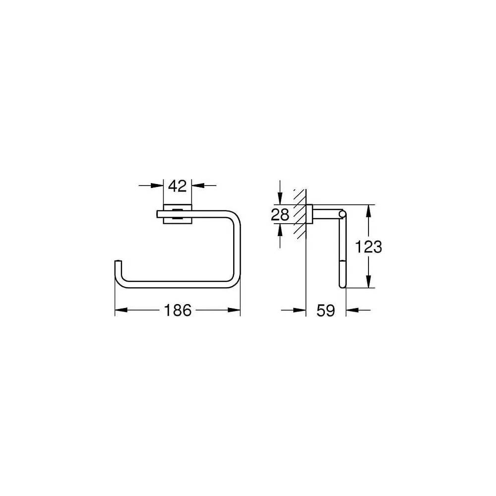 "Grohe Essentials Cube" rankšluosčių džiovintuvas 40510001