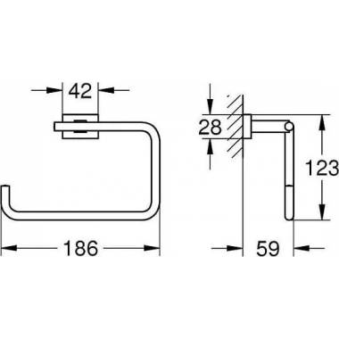 "Grohe Essentials Cube" rankšluosčių džiovintuvas 40510001