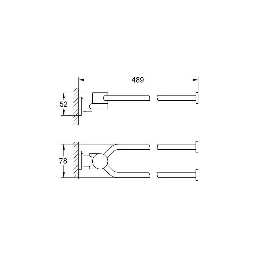 "Grohe" rankšluosčių laikiklis "Atrio" 40308000