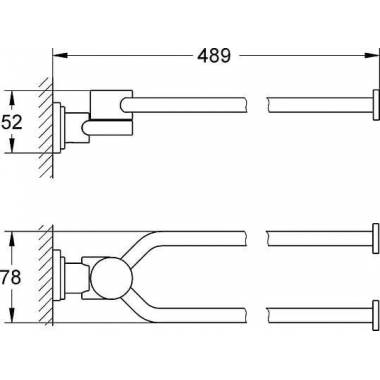 "Grohe" rankšluosčių laikiklis "Atrio" 40308000