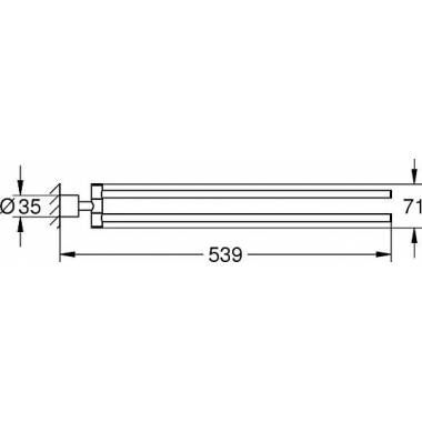 "Grohe" rankšluosčių laikiklis "Atrio New" 40308DC3