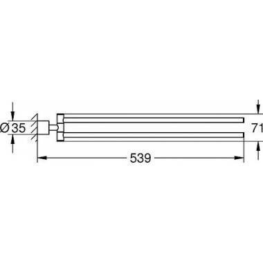 "Grohe" rankšluosčių laikiklis "Atrio" Naujas 40308003