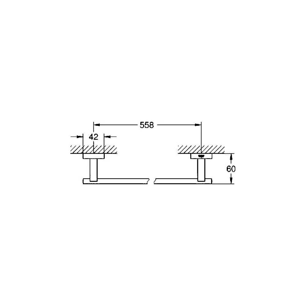 "Grohe Essentials Cube" rankšluosčių džiovintuvas 40509001