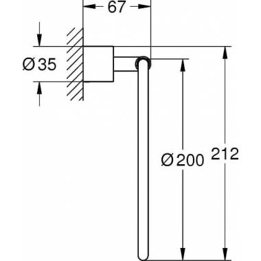 "Grohe" rankšluosčių laikiklis "Atrio" Naujas 40307003