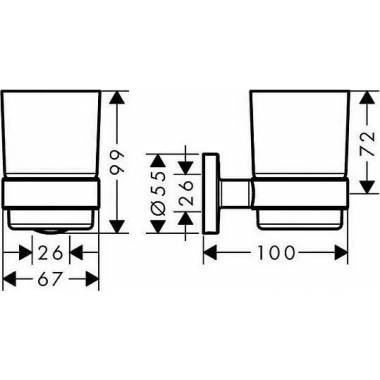 Hansgrohe glāze Logis Universal 41718000