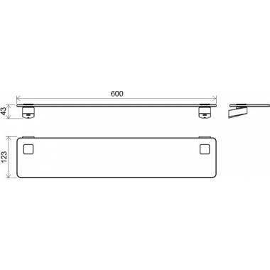 "Ravak" lentyna 10° TD500 60cm