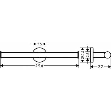 "Hansgrohe" tualetinio popieriaus laikiklis "Logis Universal" 41717000