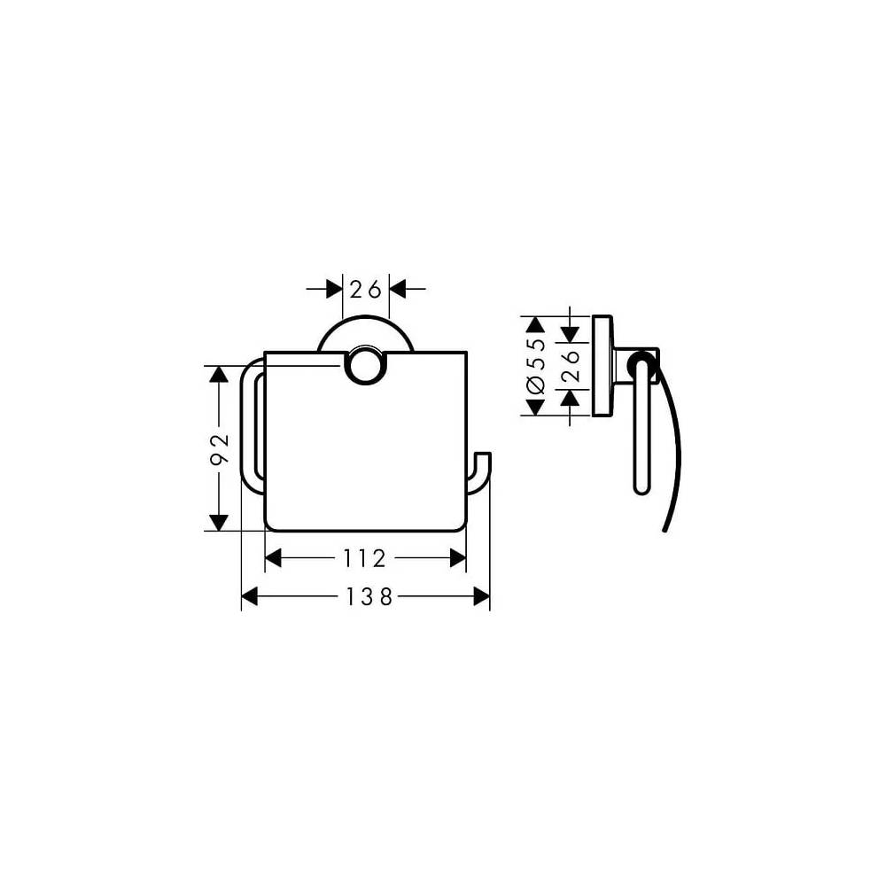 "Hansgrohe" tualetinio popieriaus laikiklis "Logis Universal" 41723000