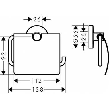 "Hansgrohe" tualetinio popieriaus laikiklis "Logis Universal" 41723000